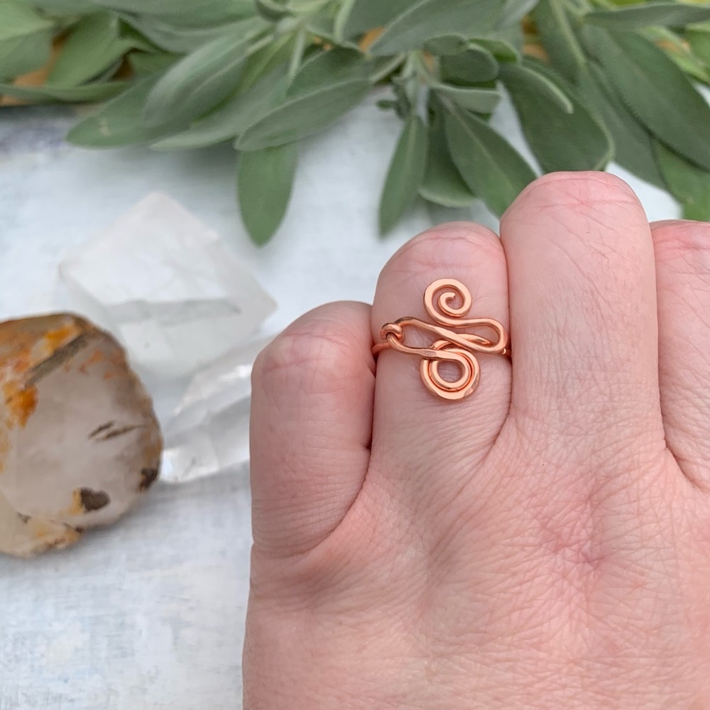 Copper Swirl Ring